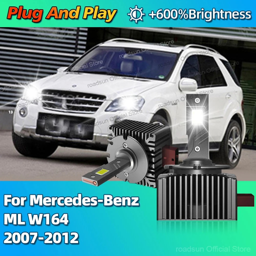 

6000K светодиодные фары HID D1S, сменные автомобильные фары Canbus для Mercedes-Benz ML W164 2007 2008 2009 2010 2011 2012, фары