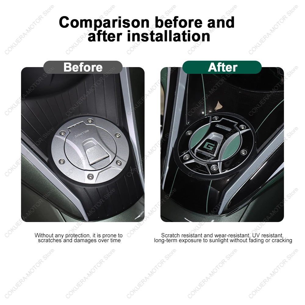 For ZONTES 368G 2025 Scratch Resistant And Wear-Resistant Motorcycle Accessories Tank Pad Sticker 3D Resin Protective Sticker - Image 4