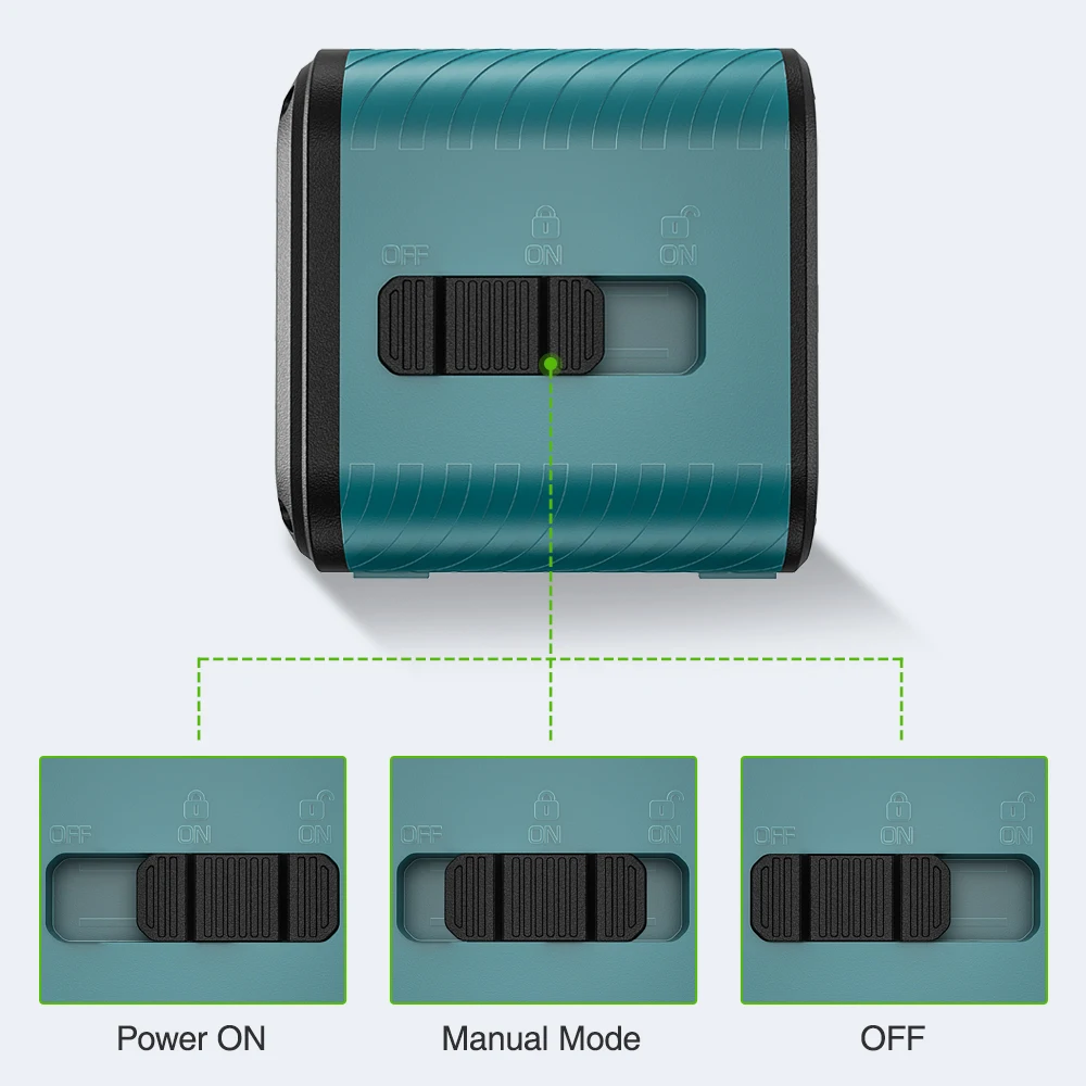Decteam 2 Lines Osram Laser Level Tools Green Beam Self-Leveling Manual Mode with Cross Vertical & Horizontal Line DIY C011G