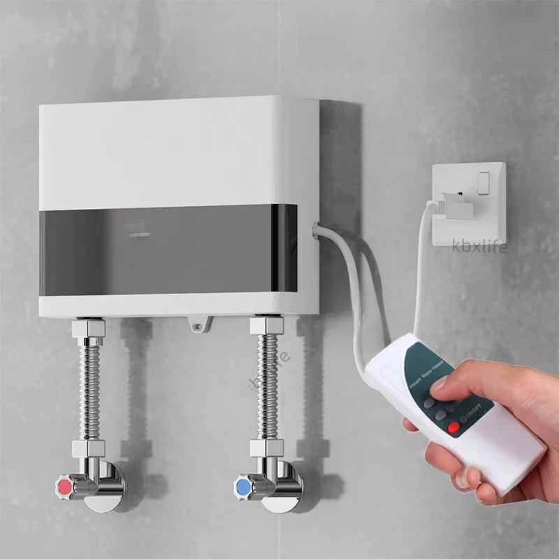 HOKitchen-Chauffe-eau électrique mural, chauffage instantané, affichage de la température LCD, télécommande, 110V, 220V