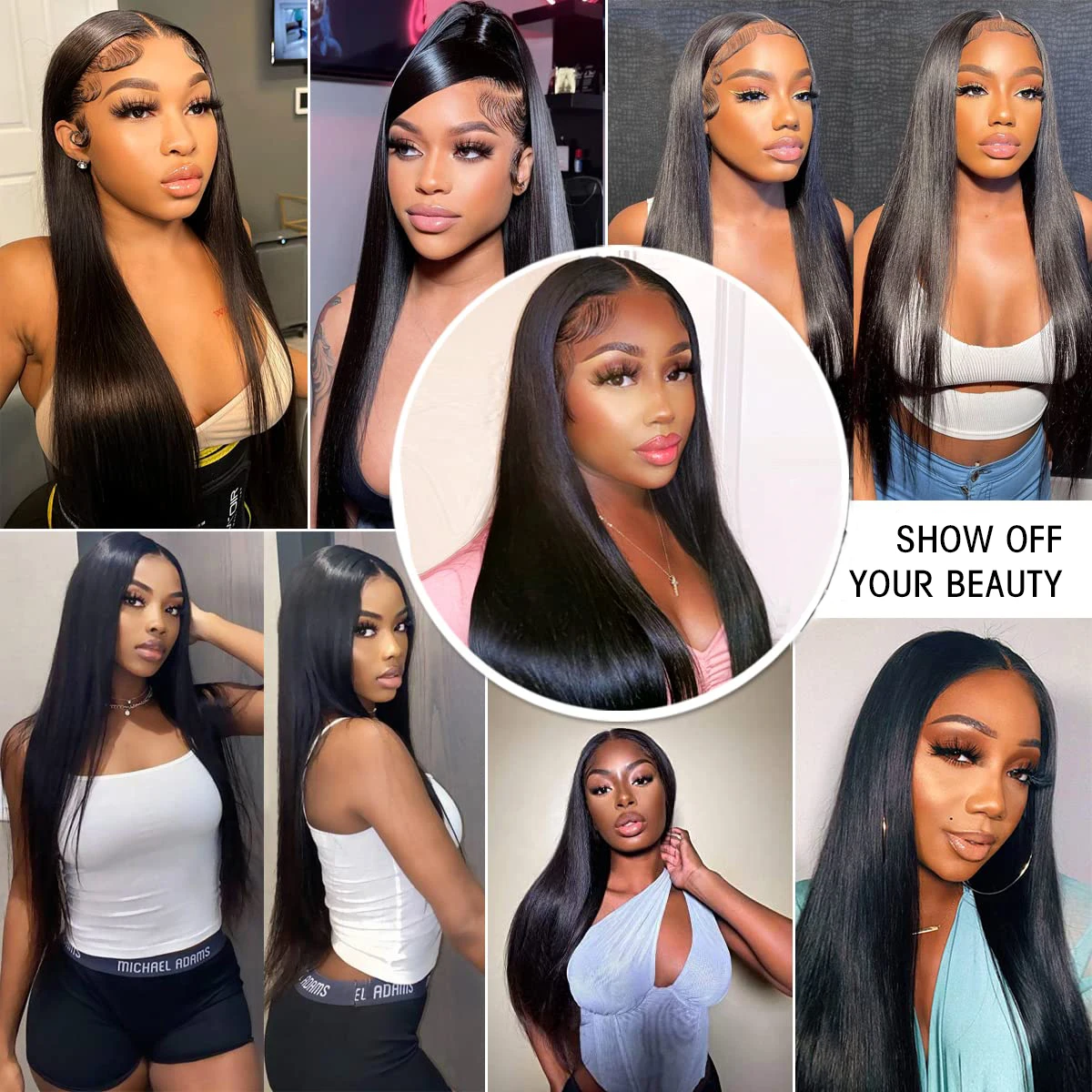 Parrucche per capelli umani anteriori in pizzo HD 13x4 densità 200% da 42 pollici Parrucche per capelli umani frontali in pizzo trasparente 13x4 diritte Pre pizzicate