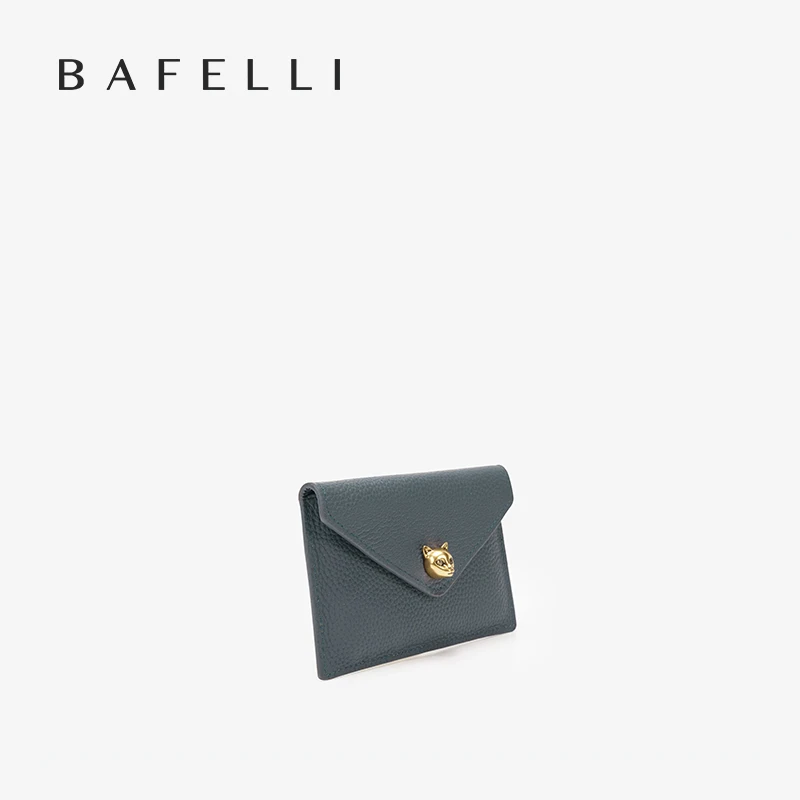 BAFELLI Designer Multi-card Slots Genuine Leather Short Wallet for Women with Bill Storage