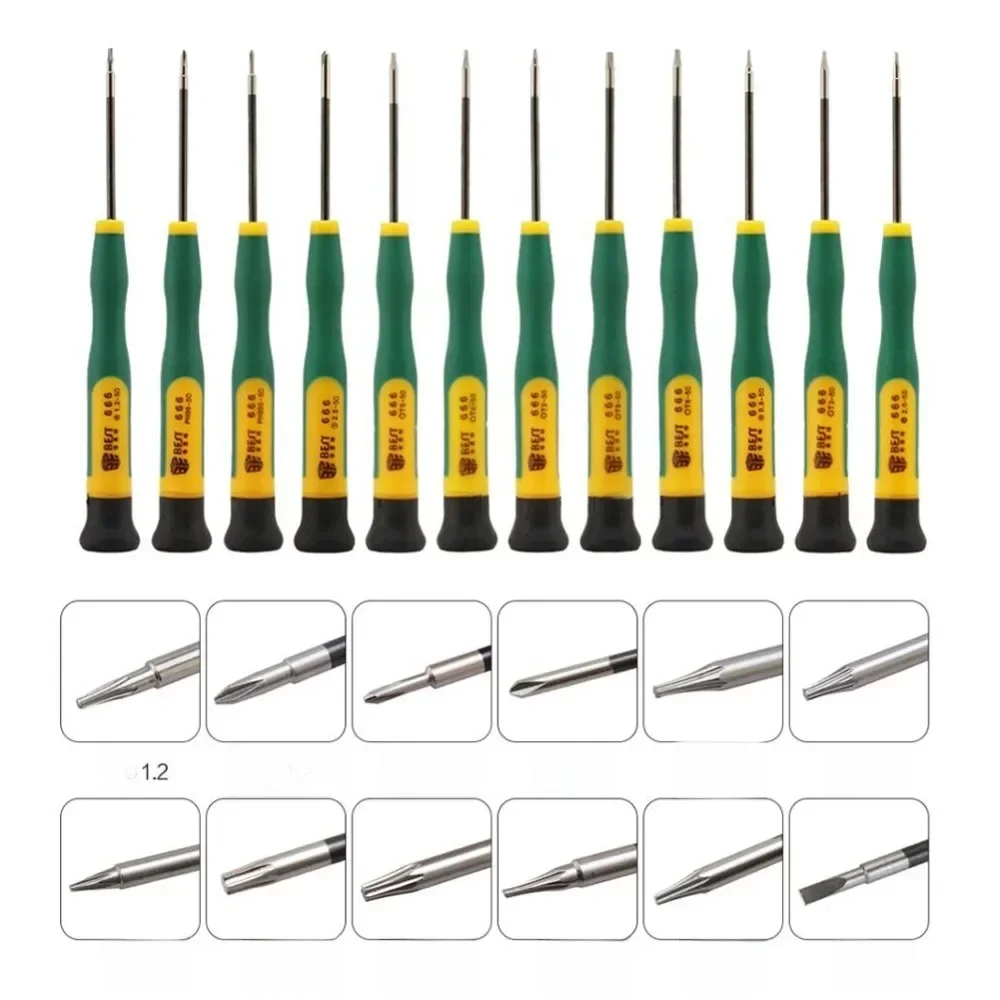 12 sztuk/zestaw śrubokrętów P2 P5 0.8 1.2 Pentalobe Y 2.0 1.2 1.5 2.0 Phillips Flatted T3 T4 T5 T6 do naprawy telefonów Macbook Air/Pro — zdjęcie 2