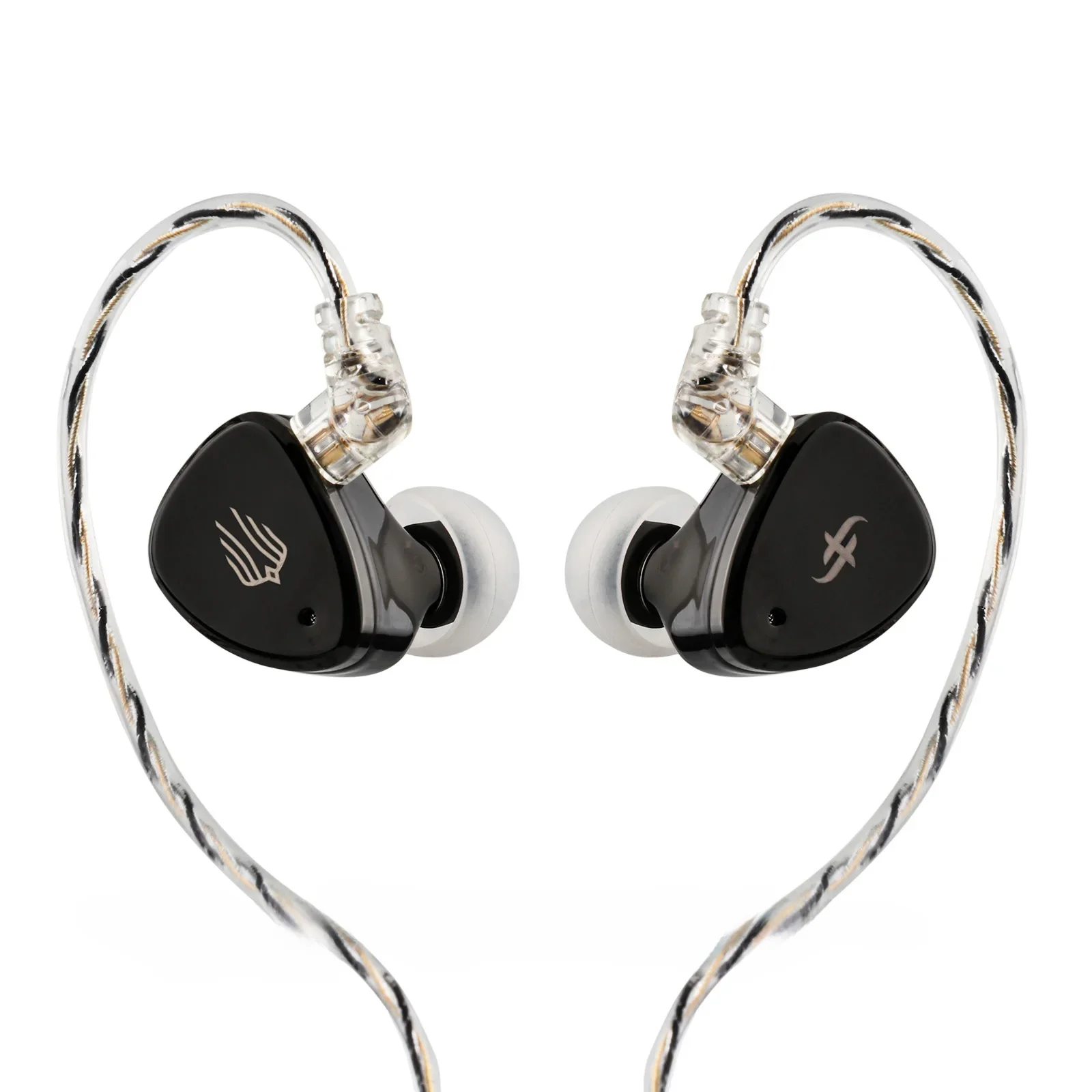 SIMGOT EM6L 1DD + 4BA Hybrid-Treiber In-Ear-Monitor HiFi IEM-Kopfhörer mit abnehmbarem OFC-Silberkabel für Musikerin Audiophile