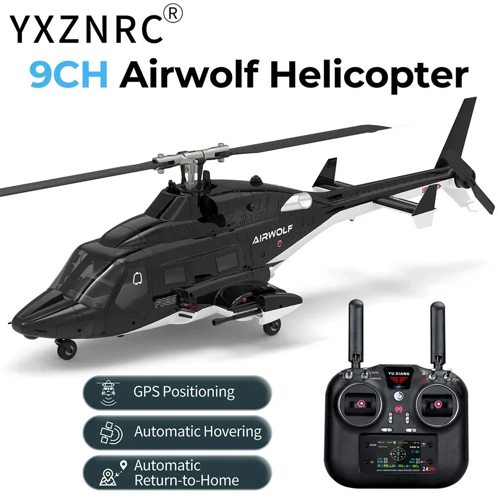 YUXIANG F02S Flying Wolf Armed Remote Control Helicopter GPS Positioning Automatic Return 1:34 Remote Control Aircraft Model