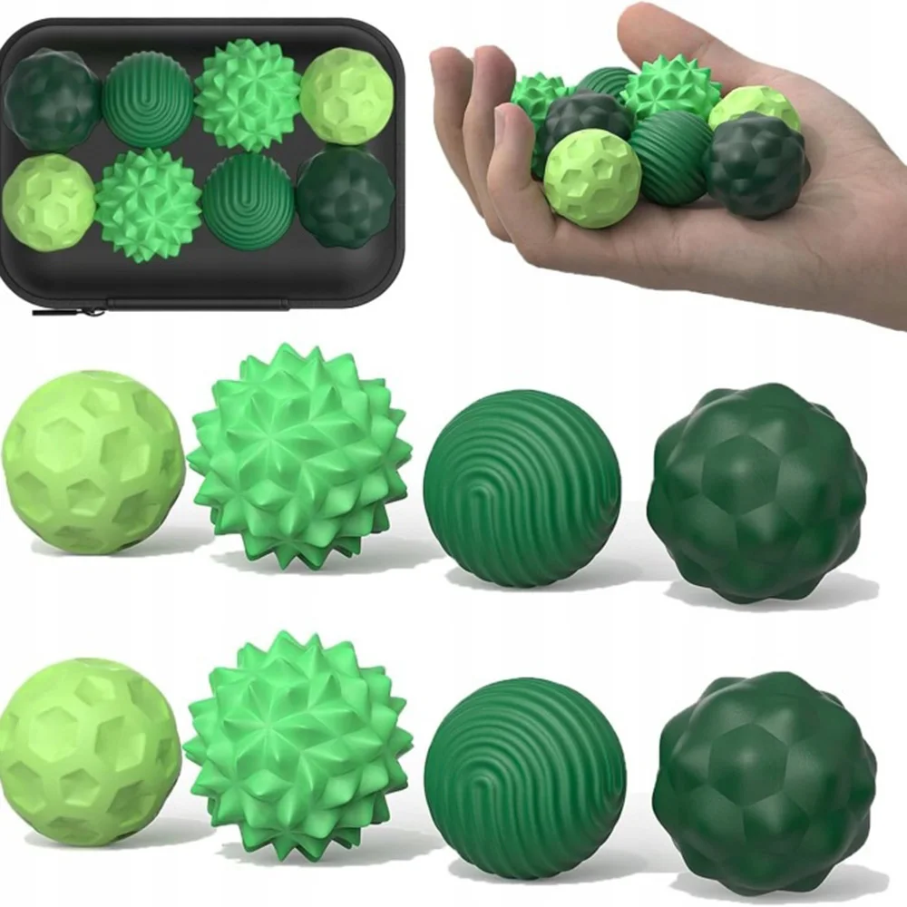 8 Stück Neue Magnetische Spielzeugbälle aus Silikon, Anti-Stress-Spielzeug, Angstlösende Sensorische Magnetbälle für Erwachsene und Kinder