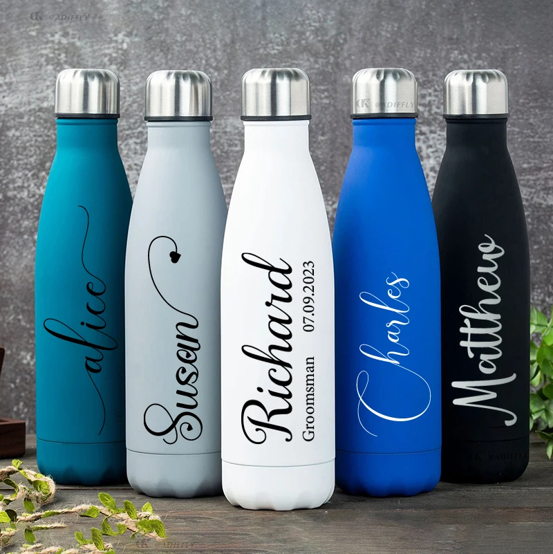 Personalized Outdoor Camping Sports Water Bottle Gym Customized Insulating Cup Coke Bottle Single Party Bridesmaid Gift