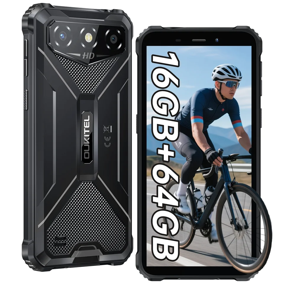 OUKITEL G3 Rugged Smartphone Unlocked -16GB+64GB,6” HD Display