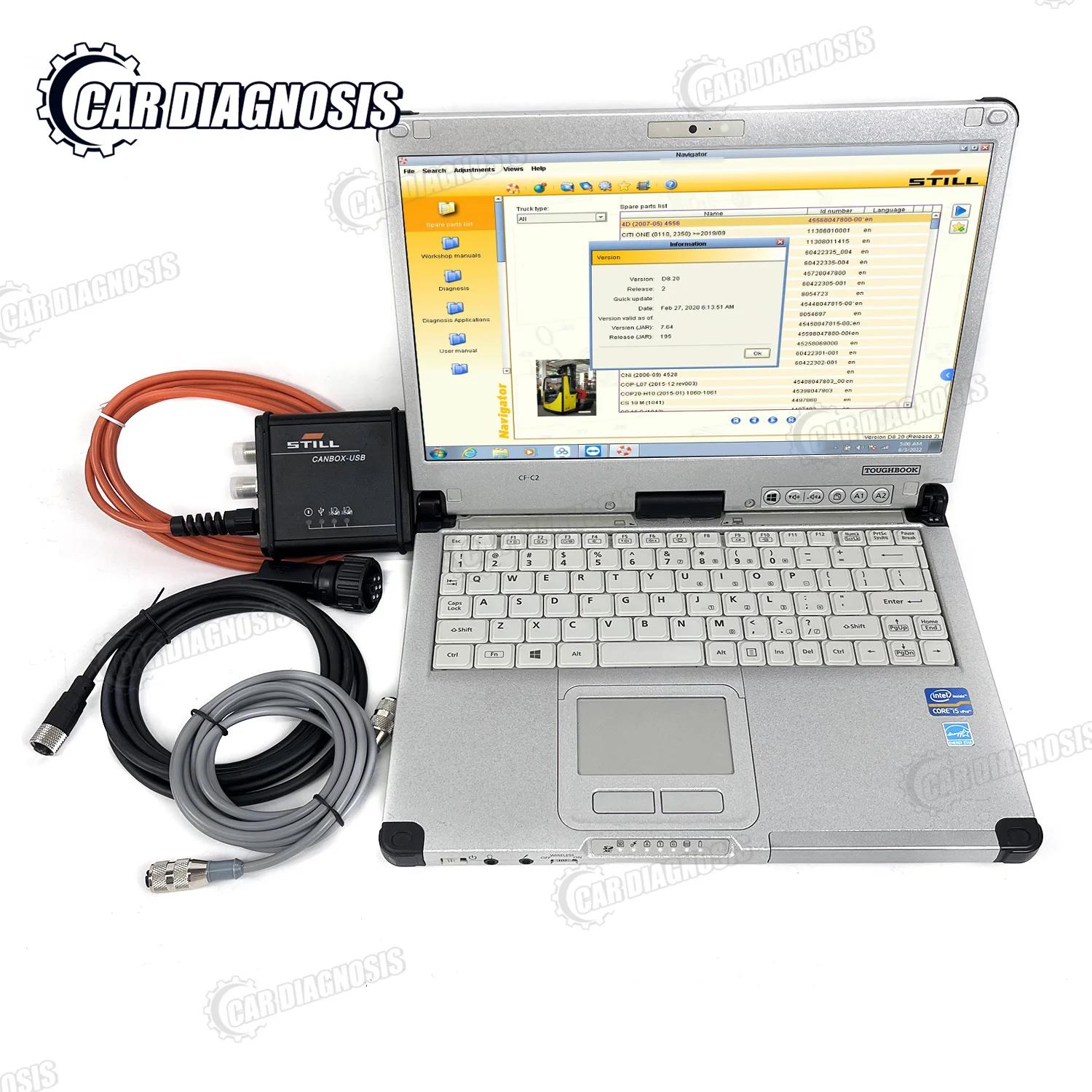 CF C2 Laptop originale per Still Forklift diagnostic Tool Canbox con Software per STILL carrello elevatore Scanner Tools