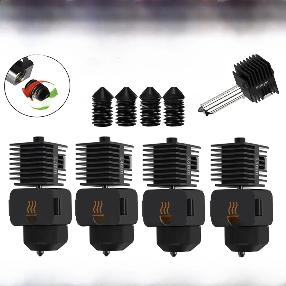 Do zestawu Hotend Bambu Lab a1 mini 0.2 0.4 0.6 0.8mm Dysza ze stali hartowanej Do zespołu dysz Bambulab A1 Drukarka 3D z gorącym końcem — zdjęcie 2