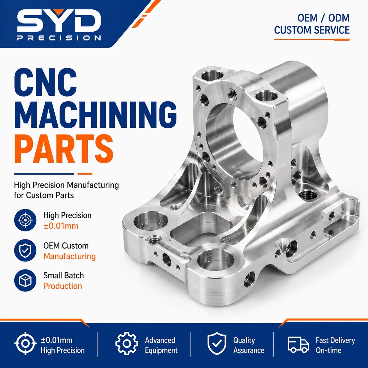 CNC Milling Parts Custom Precision Aluminum Stainless Steel Components Prototype OEM Factory