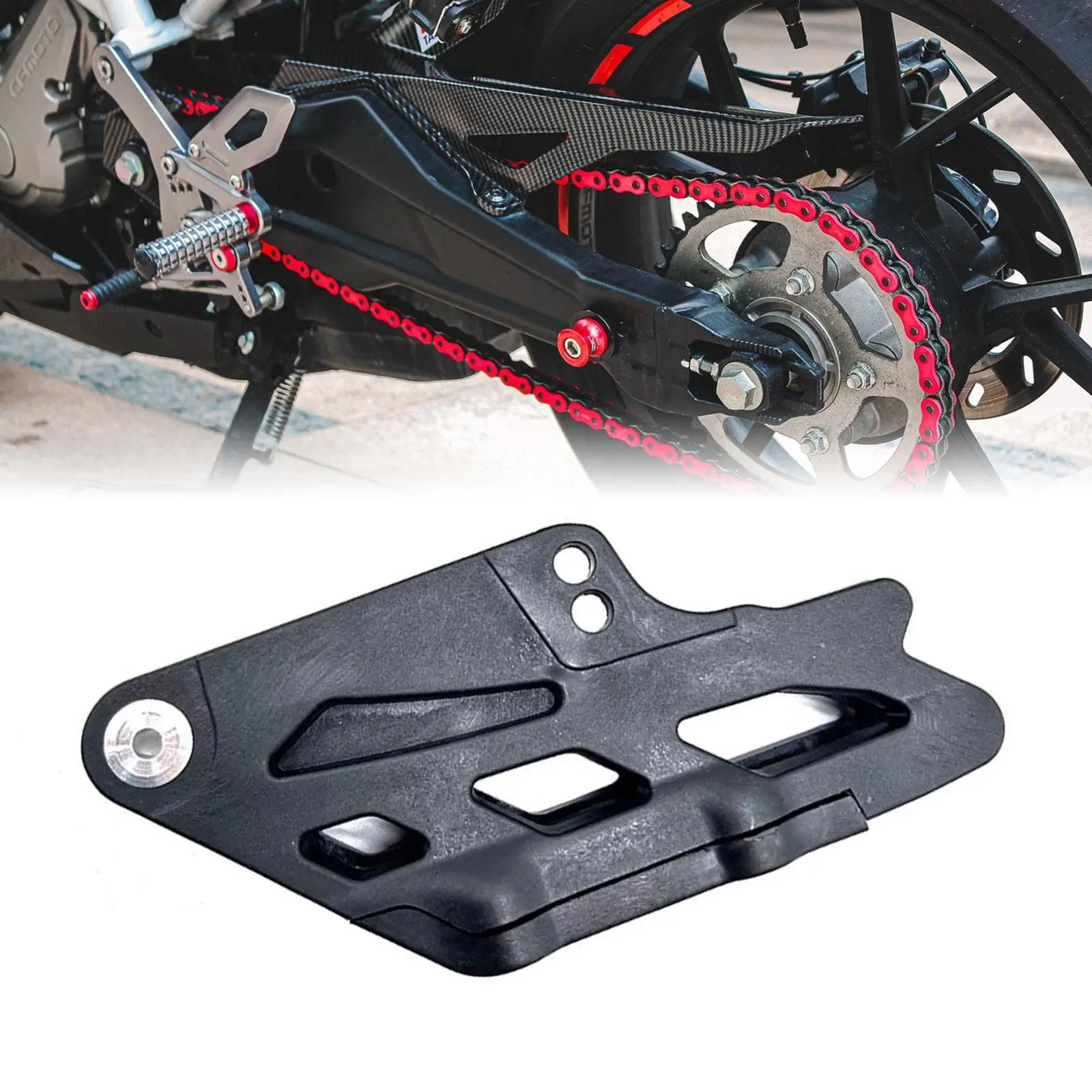 อุปกรณ์ป้องกันฝุ่นสองสี ฝาครอบป้องกันระบบขับเคลื่อน ฝาครอบโซ่หลัง ติดตั้งง่ายสำหรับรถจักรยานยนต์