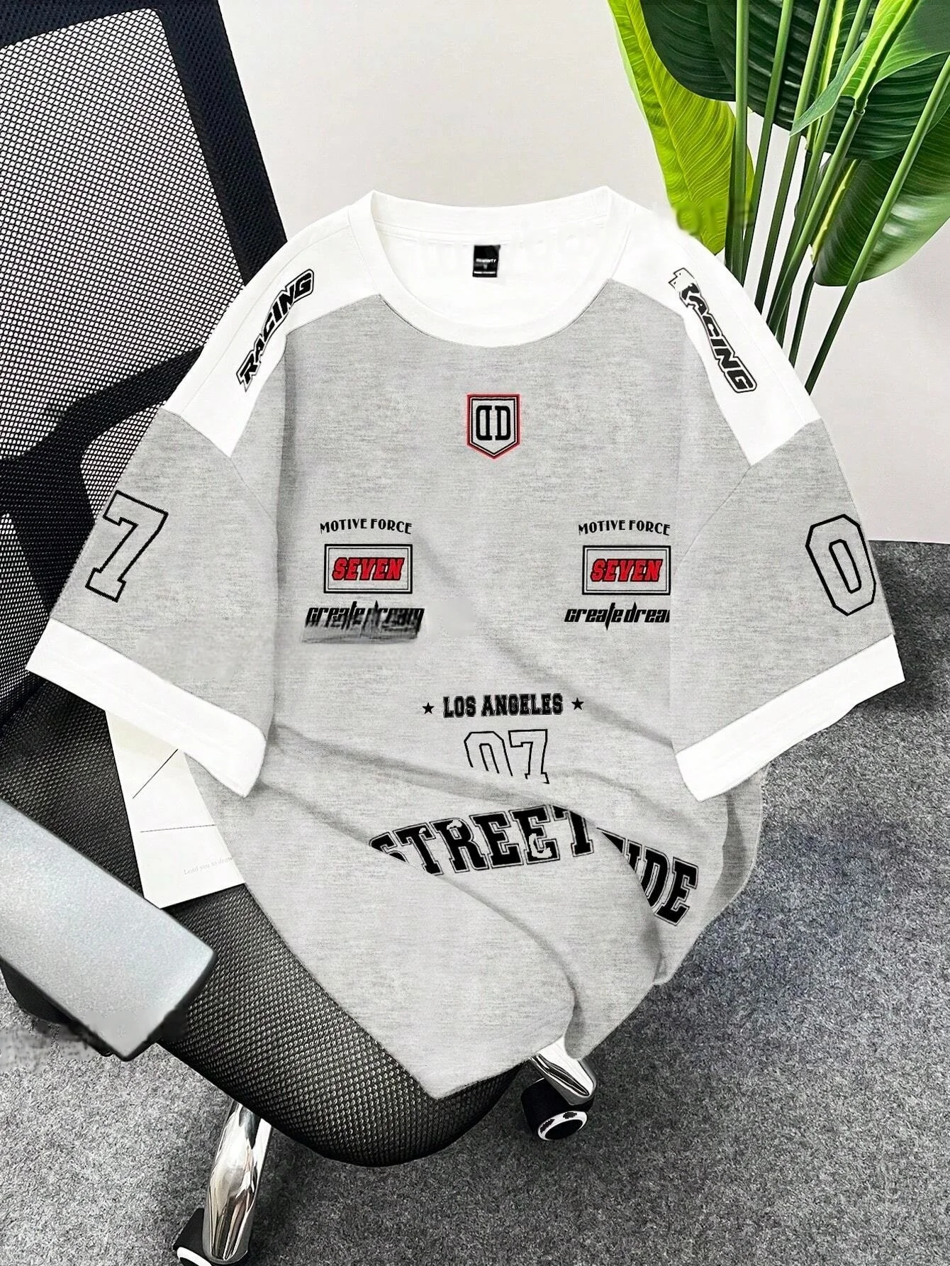Short sleeved streetwear sports style men's sports round neck T-shirt quick drying comfortable and breathable image 3