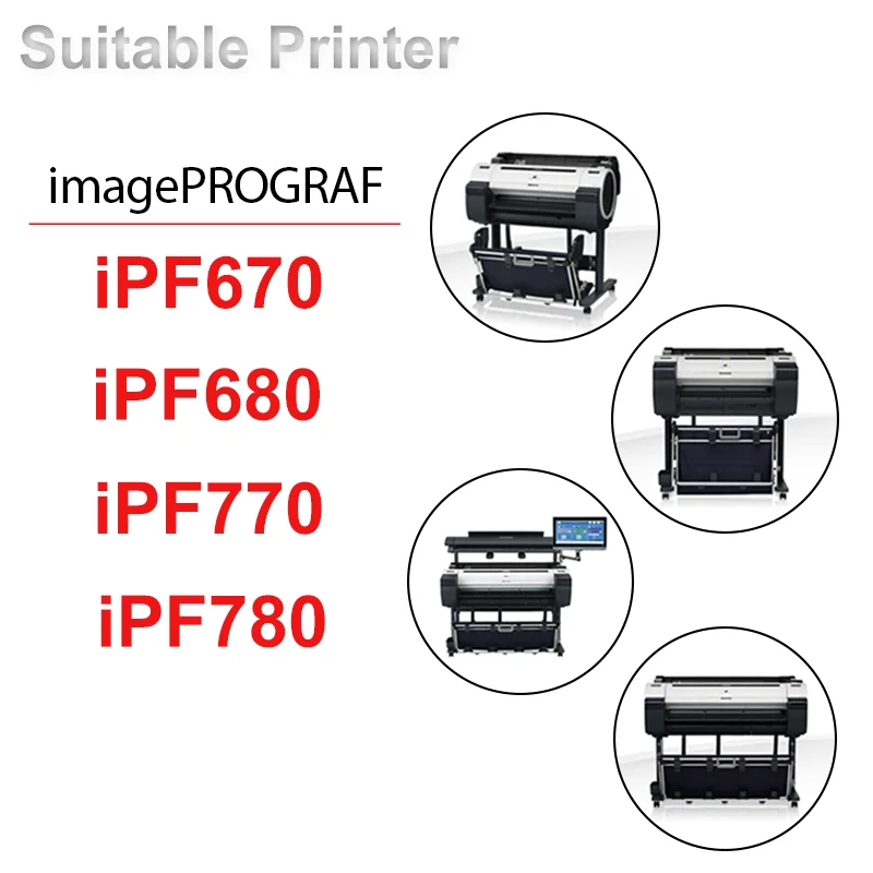 Imagem -05 - Cartucho de Tinta Recarregável Pfi107 Pfi 107 Pfi107 com Chip Arc para Canon Ipf670 Ipf680 Ipf685 Ipf770 Ipf780 Ipf785 Ipf670 Ipf770