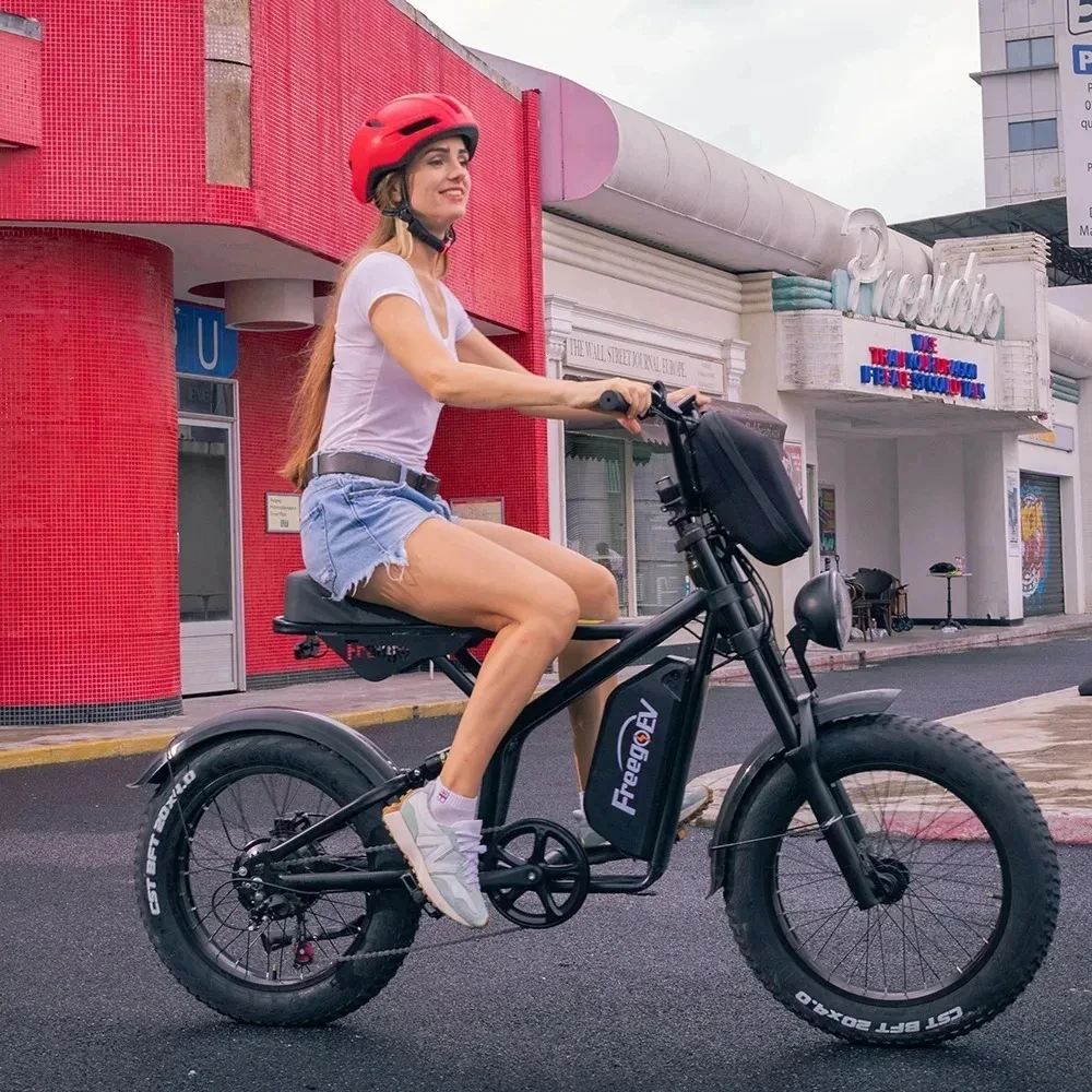 Fat Tire Electric Bike 48V 22.5AH 1400W High Power Fat Tire Electric Bicycle Full Suspension Mountain Electric Bike