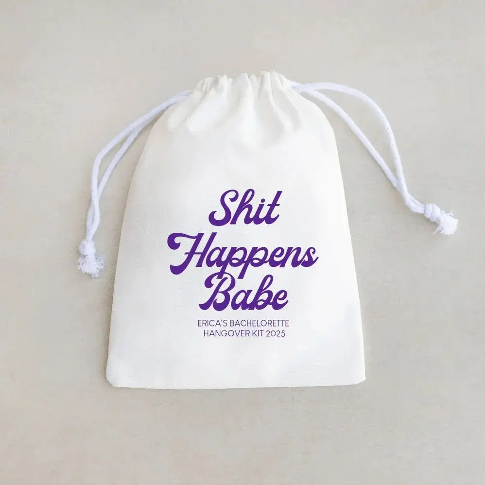 Shit Happens - Shit Happens Hangover Kit - Bachelorette Party Favor - Bachelorette Hangover Kit Bag - Hangover Recovery Kit - Ha