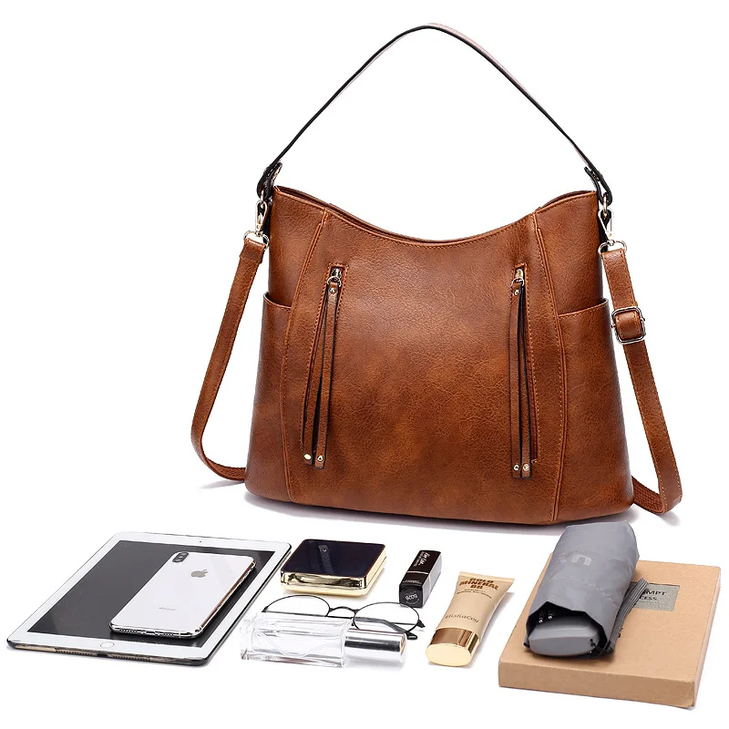 High Quality Genuine Leather Women Crossbody Shoulder Bags Luxury Solid color Cow Leather Handbag Female Messenger Tote Sac