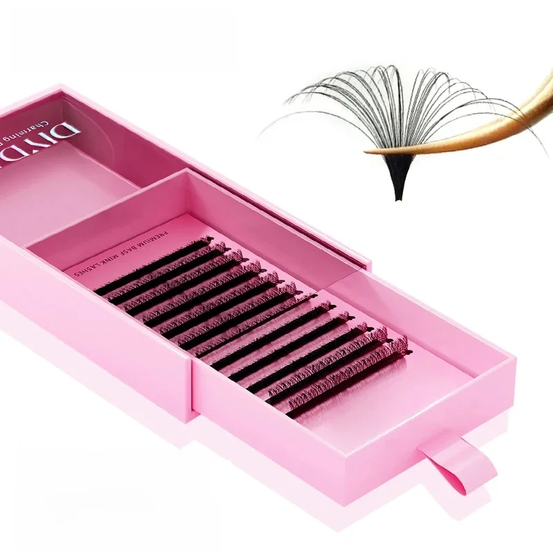 DIYDAY Easy Fan Volume Wimpernverlängerungen Großhandel C D Curve Easy Blooming PBT Nerz Wimpern Kamelie Falsche Wimpern Zubehör