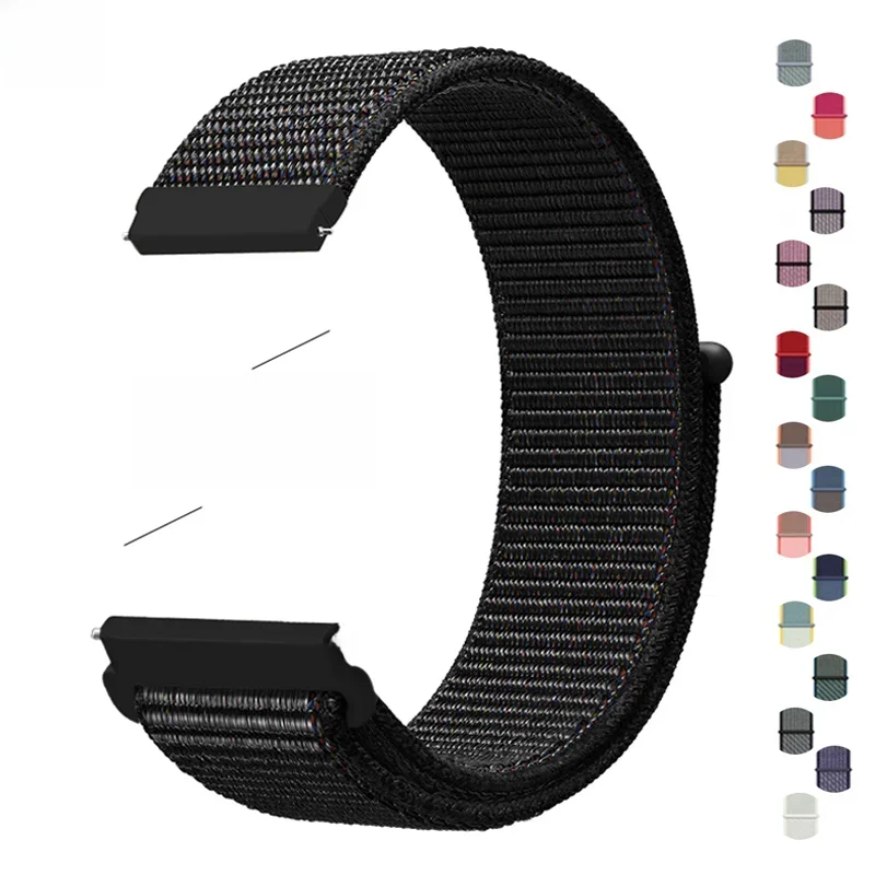 20Mm 22Mm Band Voor Samsung Galaxy Horloge 6/5/4/5pro/4/6 Classic/Active 2 Nylon Lus Sport Armband Huawei Horloge Gt 4-2-2-3 Band - afbeelding 2