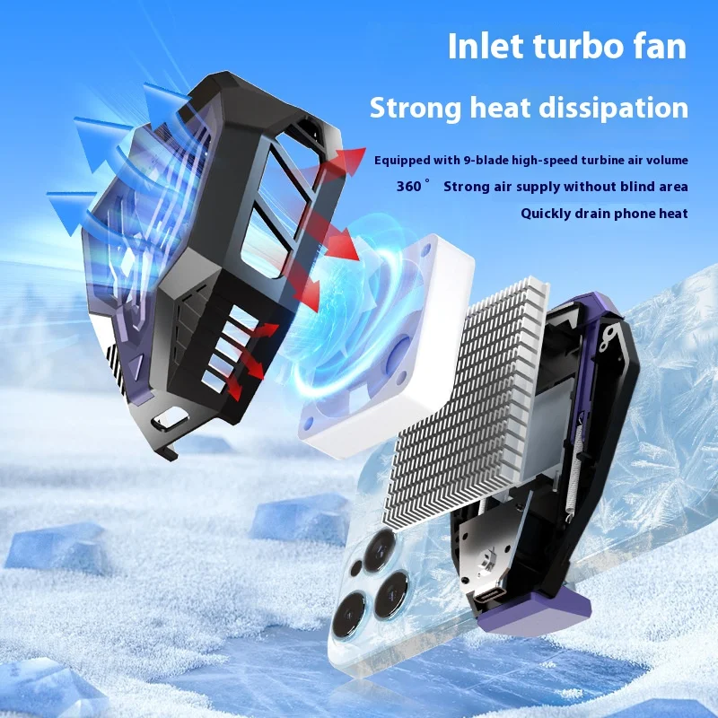 Fast Cooling Mobile Phone Cooler Semiconductor Rapid Artifact For Live Streaming Gaming Watching Dramas Back Clip Phone Radiator