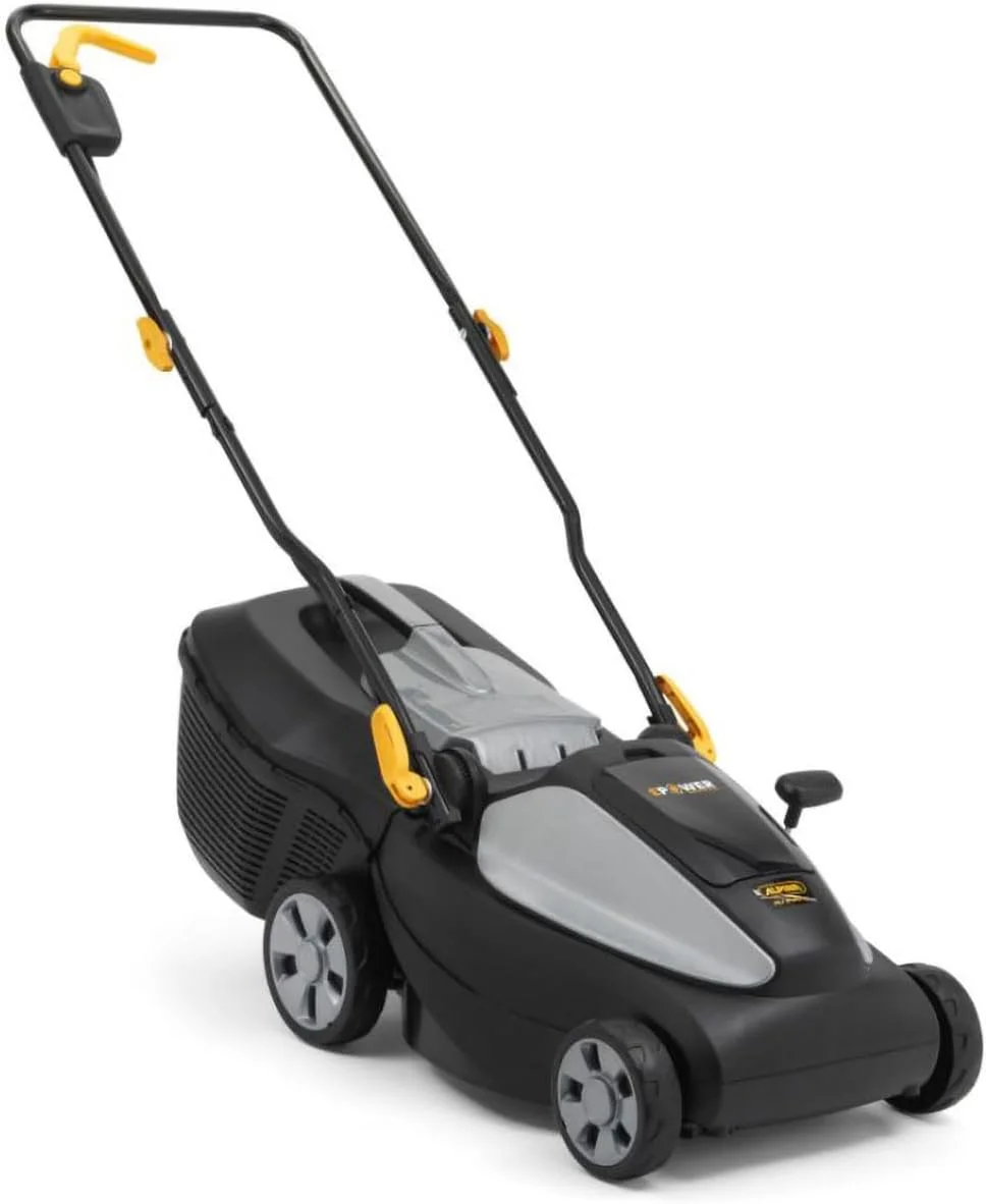 Alpine AL1 3420 Li Kit Cordless Lawnmower, 34 cm Cutting Width, with 2 Batteries 20V (2Ah) and Charger