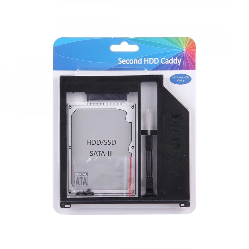 2.5 pollici SATA3 Hard Disk Drive HDD Caddy Adapter Bay staffa per Apple Macbook (nero)