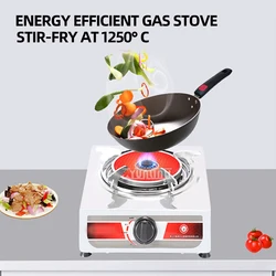 Cuisinière à gaz domestique en acier inoxydable, cuisinière à gaz infrarouge, cuisinière de bureau, cuisinière simple