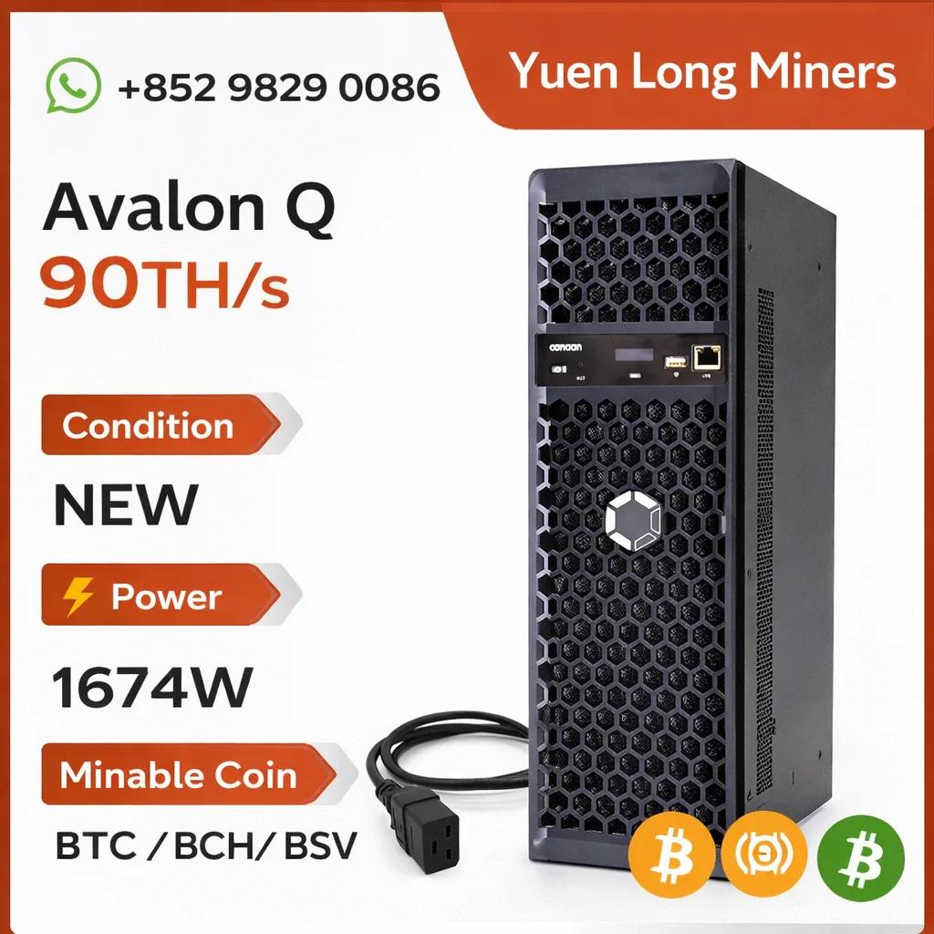 special offer _ buy 5 get 3 free _ Canaan Avalon Q 90TH/s Bitcoin Miner - 1674W ASIC Miner with PSU, 110V/220V + PSU