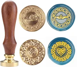 Claddag and Celtic Eternal Heart Circle Seal Wax Stamp, Heart Brass Head, for Wedding Invitation, Cards, Envelops Decorat