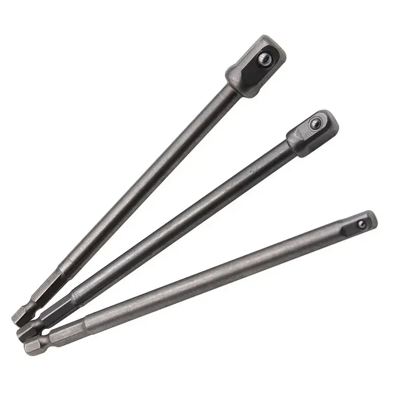 3 szt. Adapter 150 mm Śruba elektryczna 1/2 Sterownik z łbem kwadratowym 3/8 Sześciokątny 1/4 Rozszerzony adapter Zestaw akcesoriów narzędziowych — zdjęcie 2