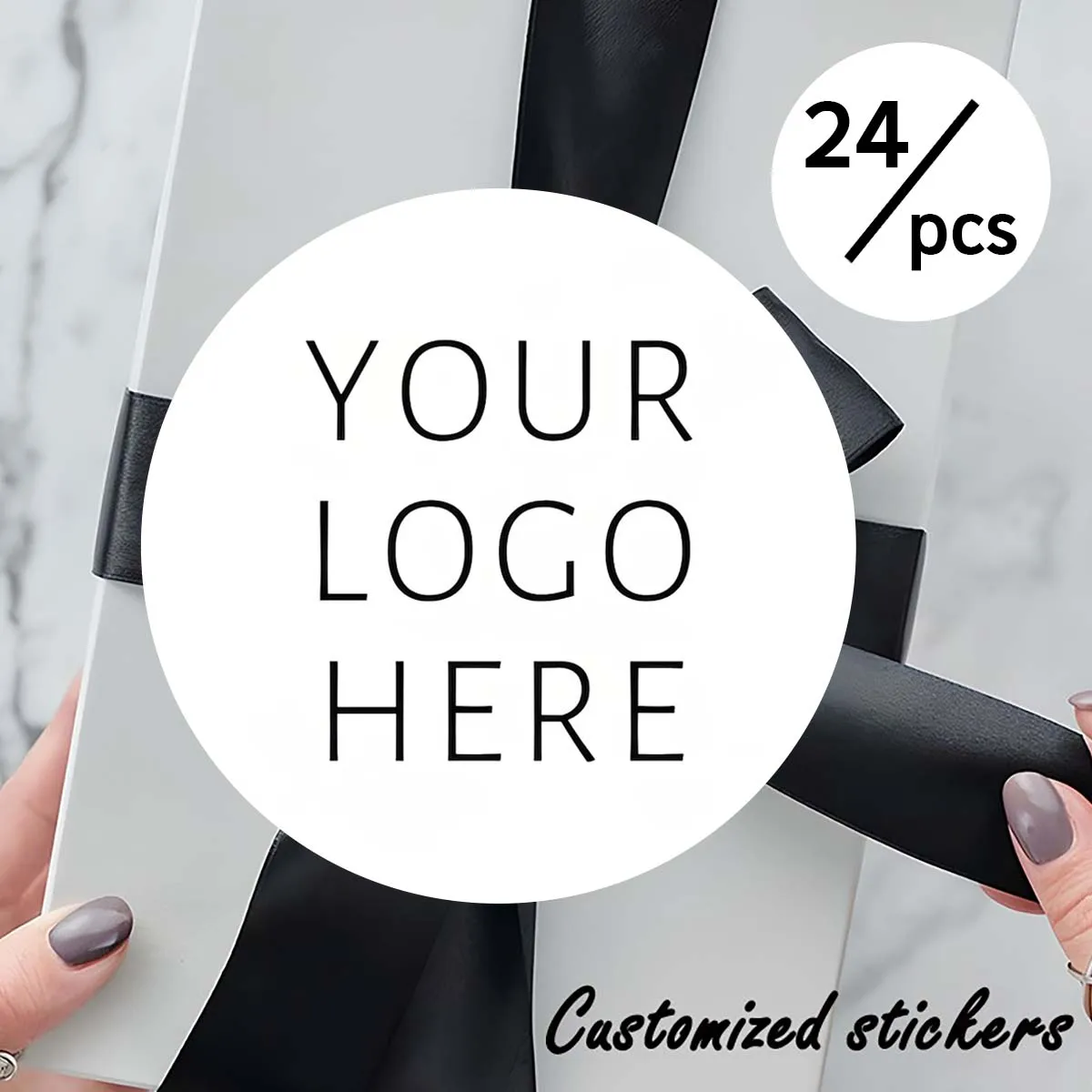 Custom self-adhesive stickers, 24 pieces per pack/ 48 pieces per pack