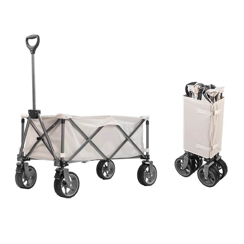 عربة عربة عالية السعة قابلة للطي ، عربة تسوق محمولة بعجلات ، مقبض إطار عريض #1