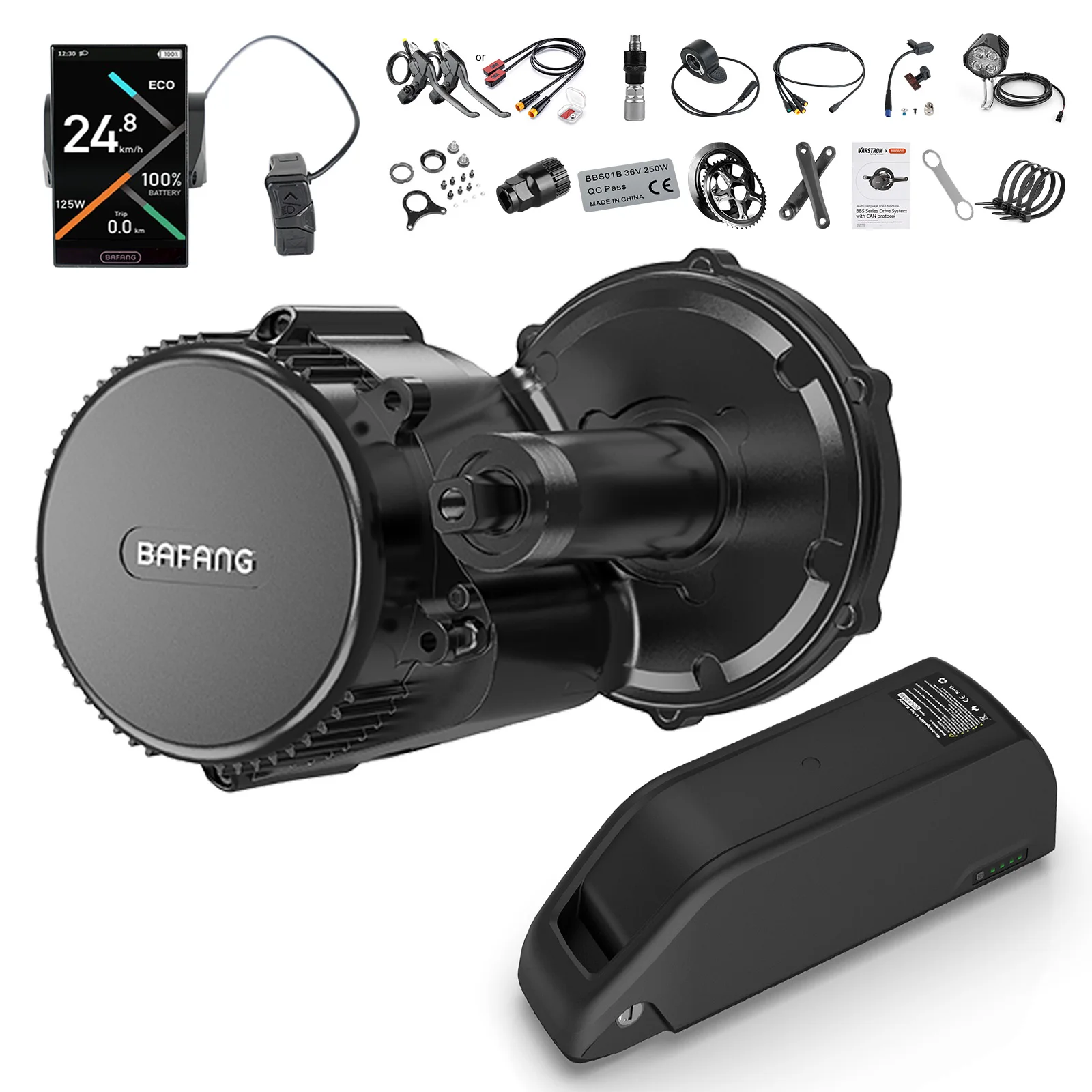 [Spedizione dalla Polonia] Kit motore Bafang 750W (1200W di picco) 48V 68mm 8fun BBS02B BBS02 M315 G340 con sistema Can bus, set completo, potente motore centrale per bici elettrica, batteria ad alta