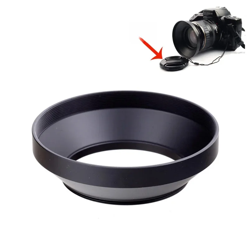 Metalowa osłona obiektywu szerokokątna 37 mm 39 mm 40,5 mm 43 mm 46 mm Wkręcana osłona obiektywu Lente Protect + osłona obiektywu do Canon Nikon Sony Olympus DLSR — zdjęcie 2