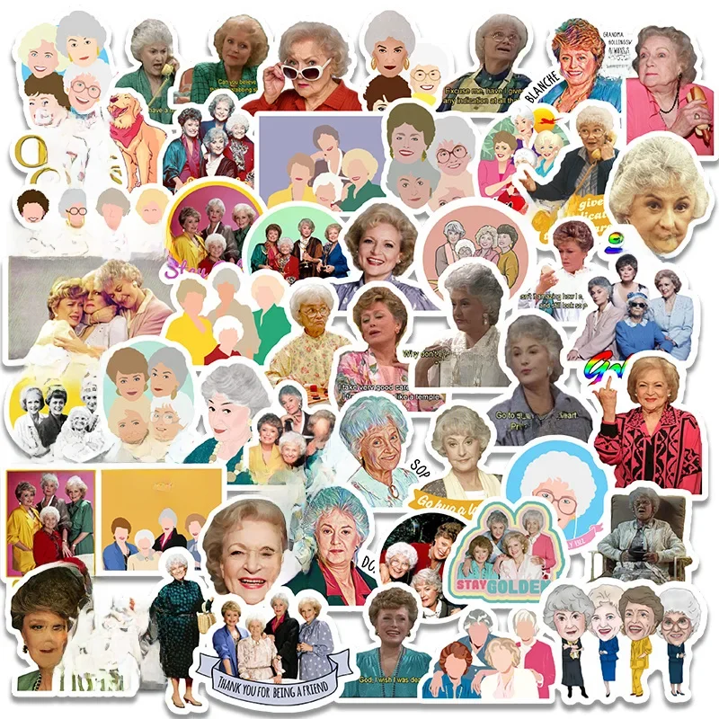 AliExpress Hizxj 10/30/50pcs The Golden Girls Stickers Waterproof Skateboard Motorcycle Guitar Luggage Laptop Bicycle