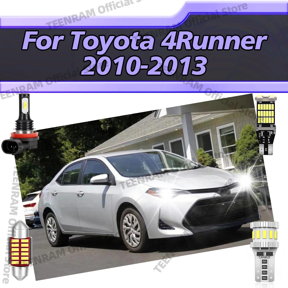 

For Toyota 4Runner 2010 2011 2012 2013 - LED Light Bulbs 6000K Fog Lamps Back Up License Plate Map Dome Interior Door Lights