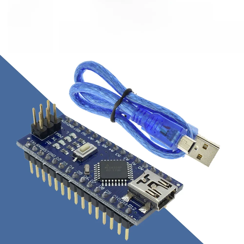 Spawany Nano 3.0 CH340G Atmega328 MINI moduł płyta kontrolera CH340C do Arduino CH340 Atmega328P sterownik USB V3.0 z kablem — zdjęcie produktu 7