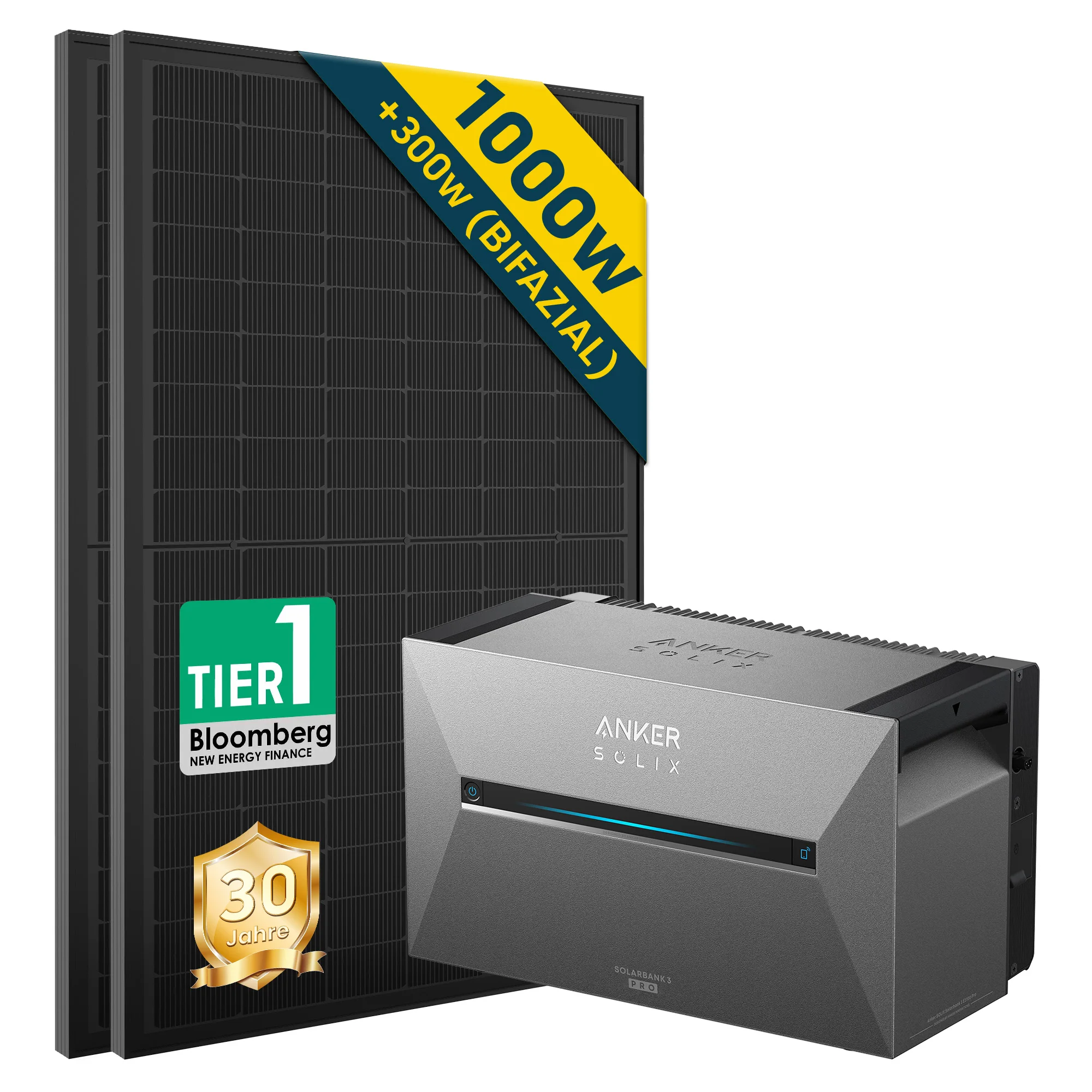 Anker SOLIX E2700 3 Pro 2.7kWh + solar panel 2x500W solar modules