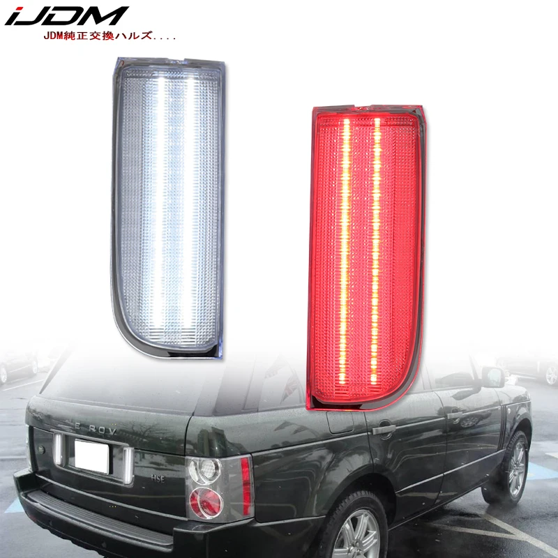 iJDM For Land Rover Range Rover L322 white Rear Tailgate Reverse Backup Lights Assemblies Red Tail,Brake & Rear Fog Lamps