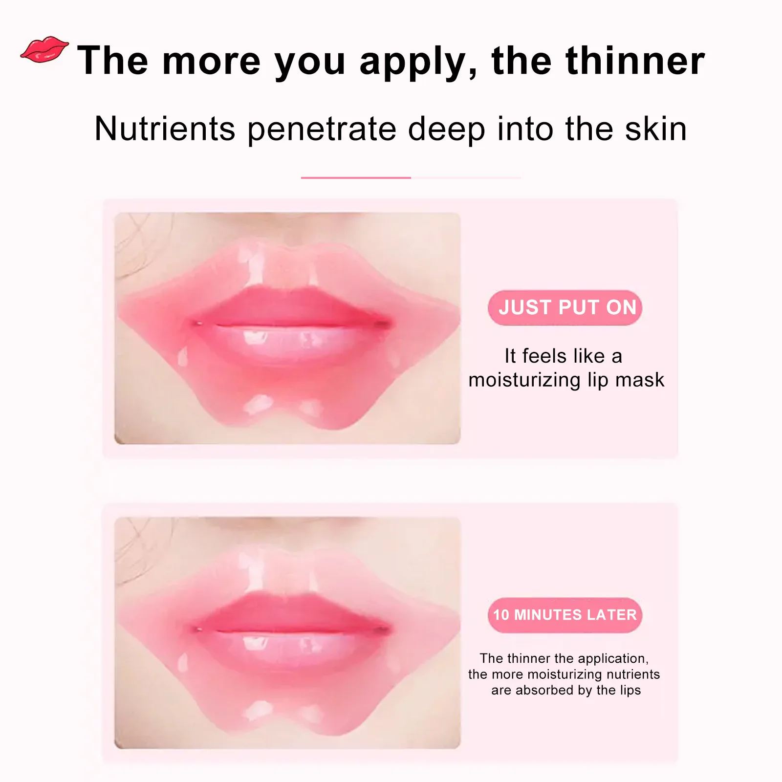 EELHOE Cherry Voedend Lipmasker Vervagen Liplijnen Verbeteren Droge Reparatie Scheuren Smoothing Lip Patches Hydraterende Huidverzorging Masker 5 stks