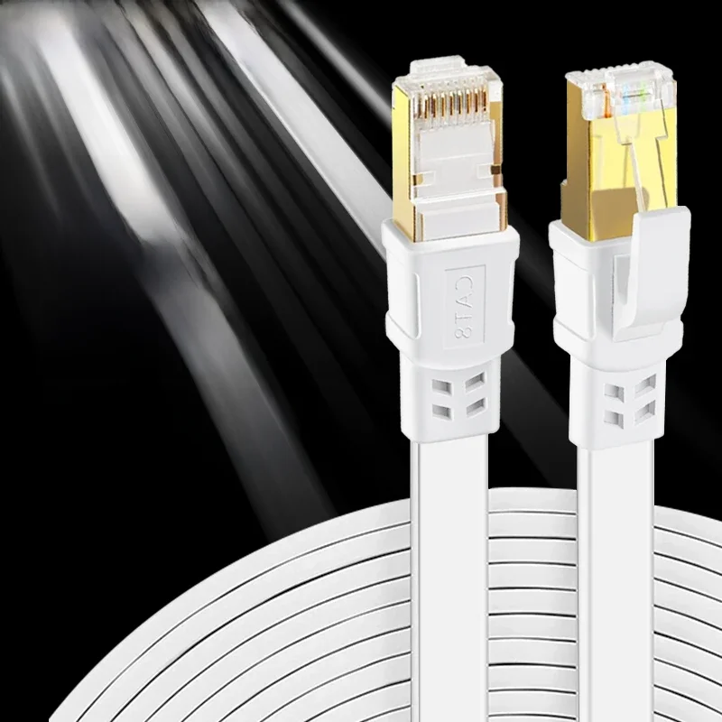 Kabel Ethernet 5M 10M 15M 20M 30M Cat 8 40Gbps 2000MHz Szybki kabel sieciowy Rj45 Ekranowany kabel krosowy Cat8 Lan Cord — zdjęcie produktu 7