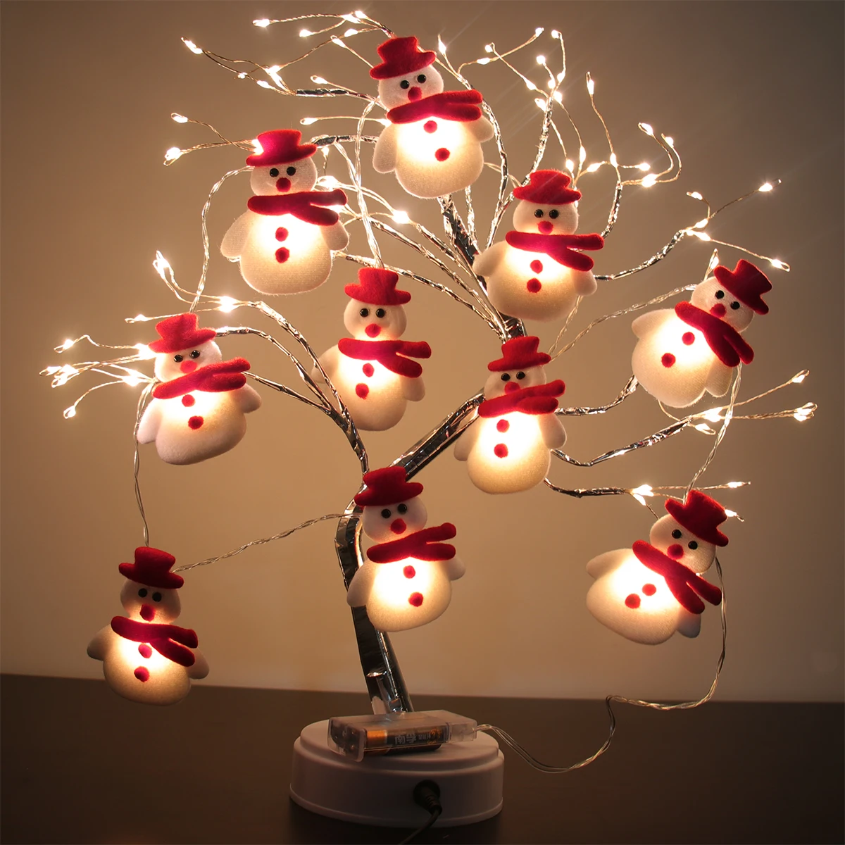 눈사람 스트링 조명, 크리스마스 트리 장식, 화환 조명, 크리스마스 장식품, Navidad Natal 새해, 10LED