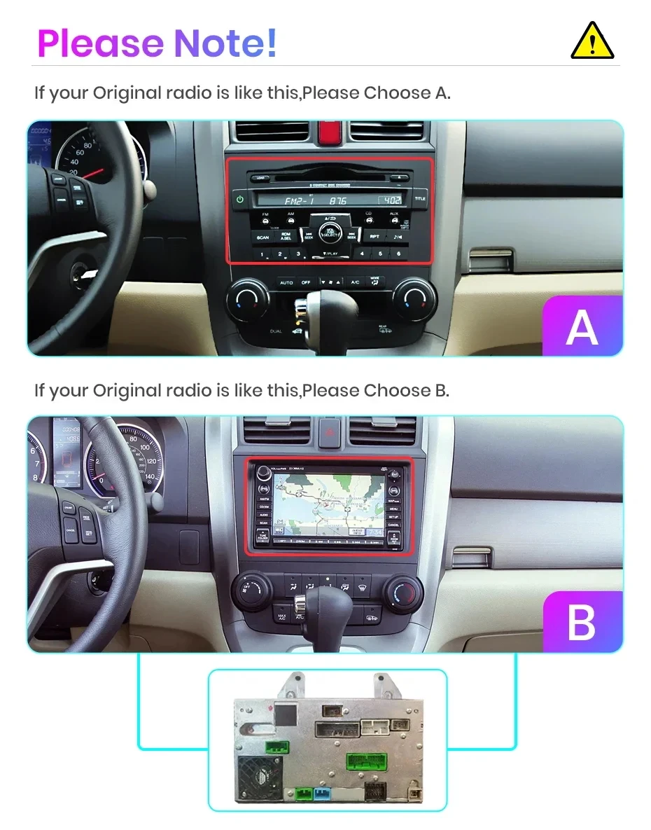 Junsun Wireless CarPlay Android Auto Autoradio für Honda CR-V 3 2007-2011 Auto-Intelligentes System DSP SWC RDS GPS FM BT – Detail 1