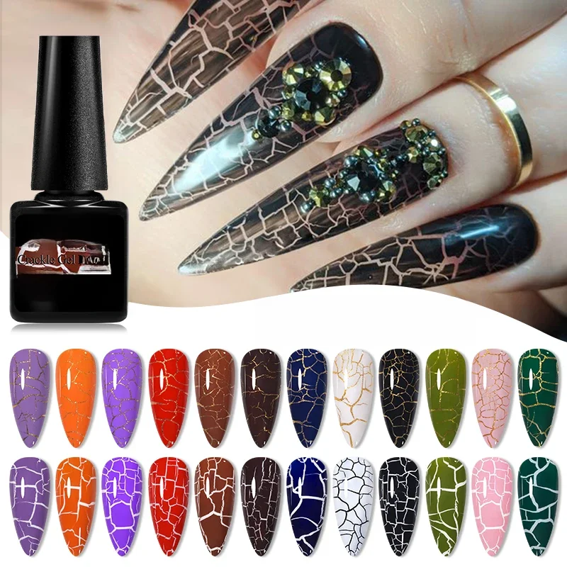 MTSSII 7ml craquelé vernis à ongles à la mode couleur Gel vernis Semi Permanant tremper l'air sec pour manucure vernis d'art des ongles