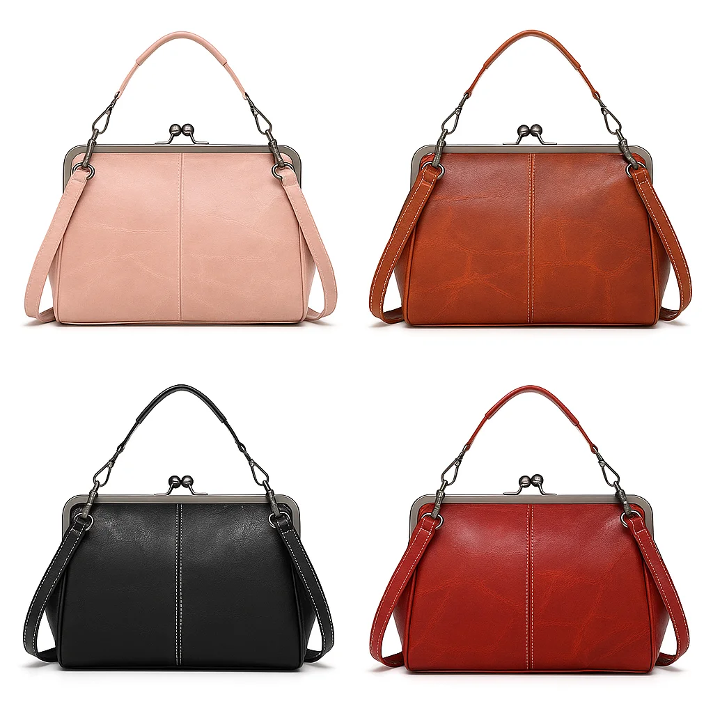 ヴィンテージシックPUレザーボストンバッグ