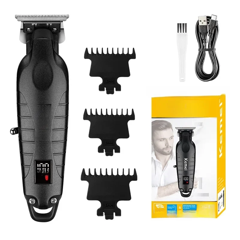 Kemei 2293 Barber bezprzewodowa maszynka do włosów 0mm Zero Gapped Carving Clipper Detailer profesjonalna elektryczna maszyna do cięcia wykańczającego — zdjęcie 2