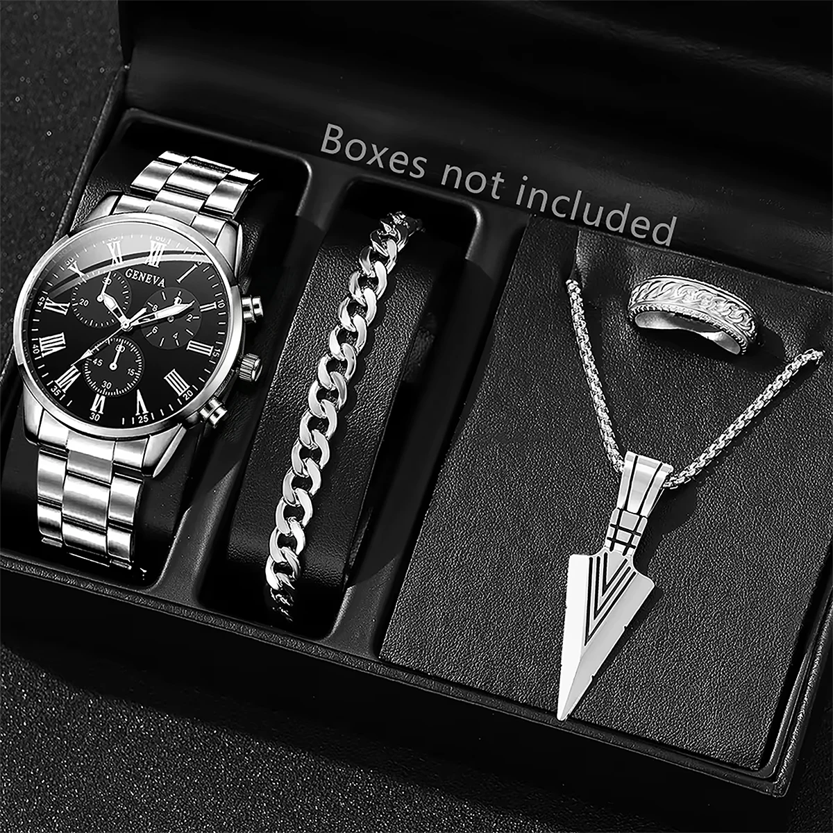 Smartwatch Ring Watches - Set 4 buah jam tangan pria