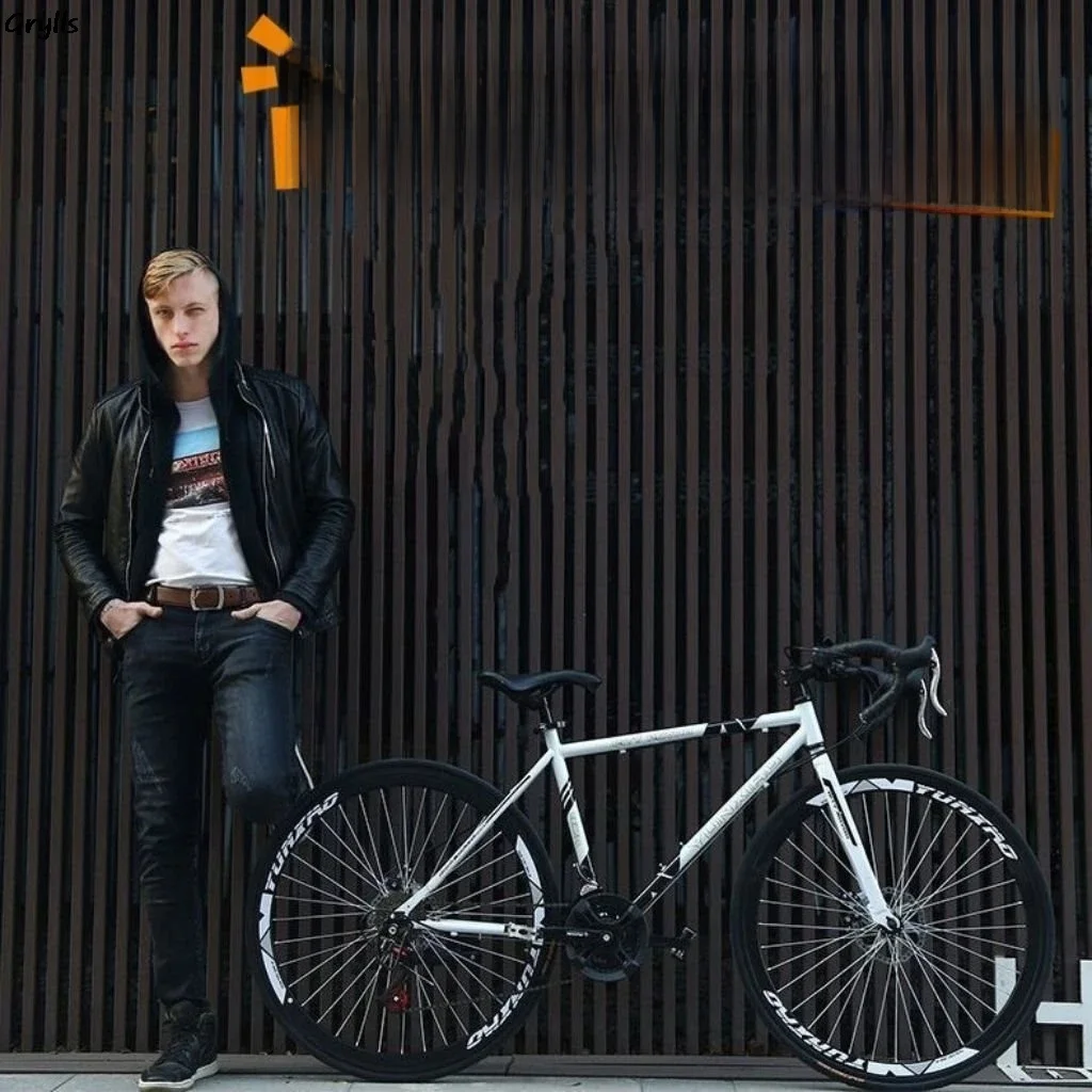 AliExpress oeny GRYLLS Male And Female Students Adult Variable Speed Disc Brake Solid 26 "24 Speed Bend Handle Road Racing Racefiets Hot New