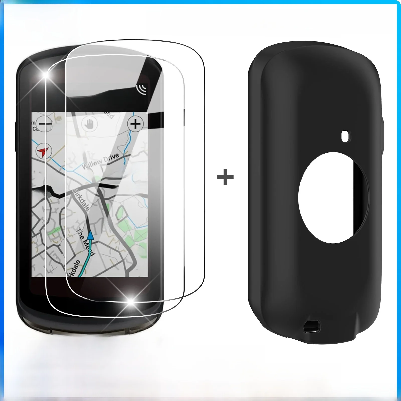 2 szt. Szkło hartowane + etui do Garmin Edge 1040 folia zabezpieczająca ekran przed zarysowaniem i miękka silikonowa osłona ochronna akcesoria — zdjęcie produktu 7