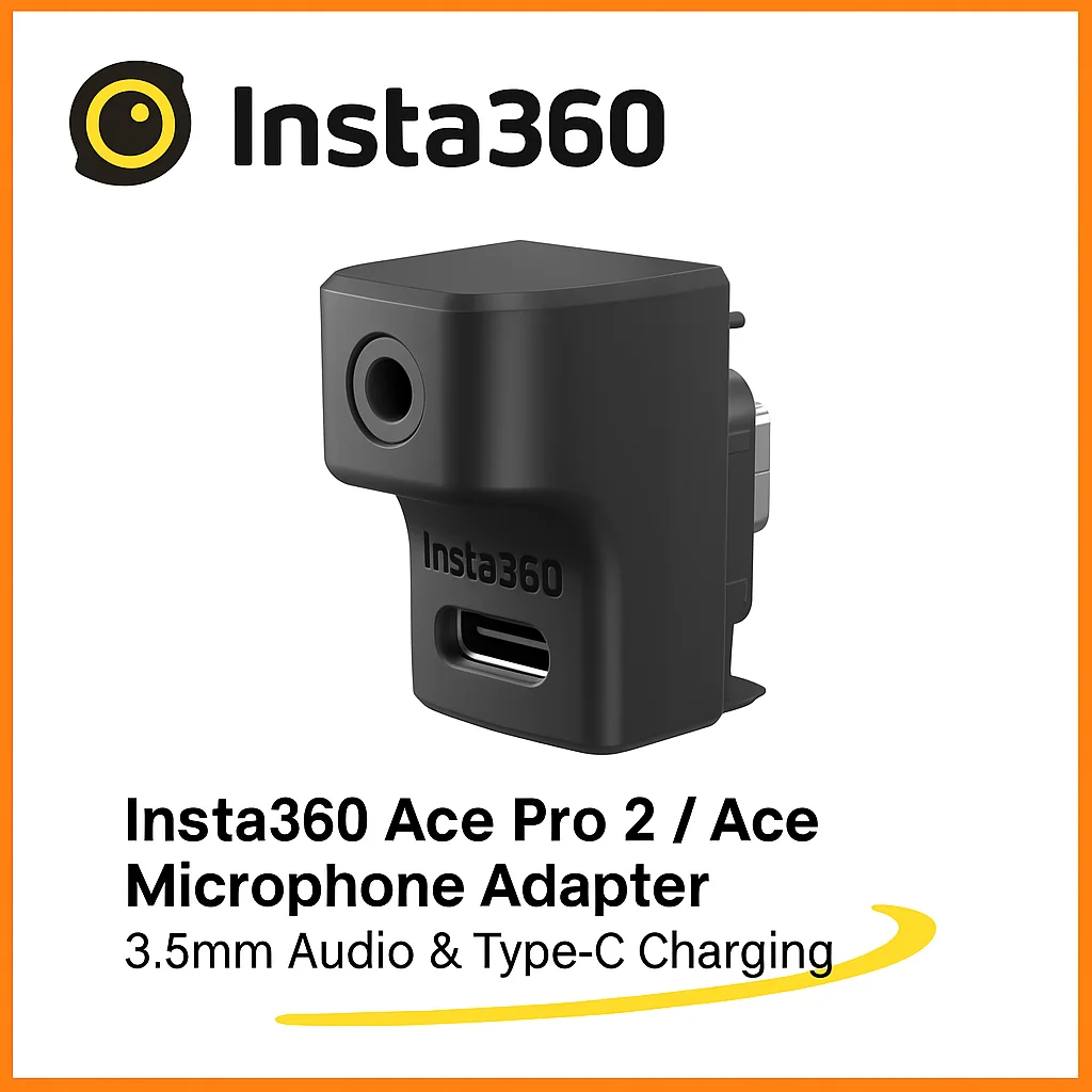 �y�Z�[�����zInsta360 Ace Pro 2 / Ace �}�C�N �A�_�v�^�[ |   �A�N�V�����J�����p��3.5mm�I�[�f�B�I&Type-C�[�d�g��
